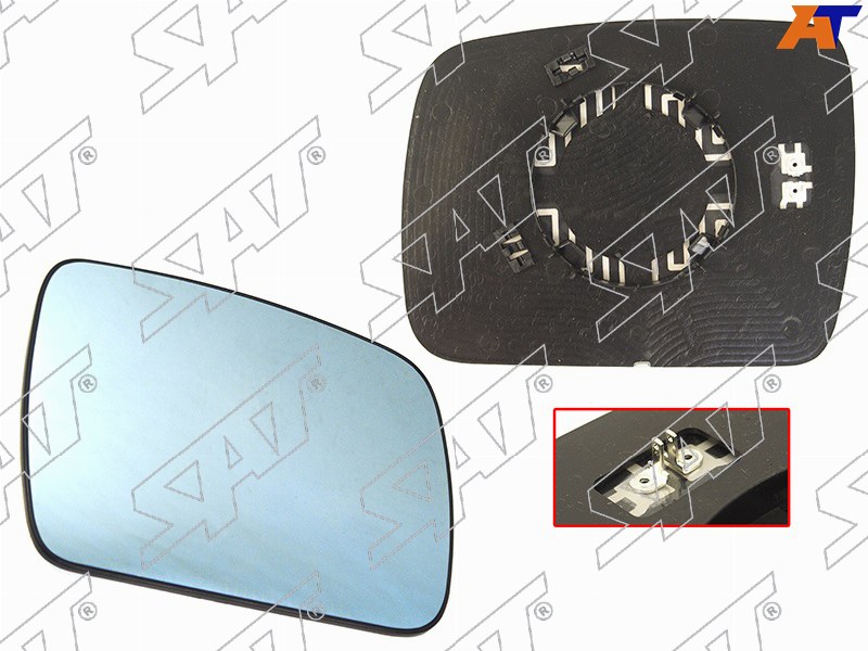 Полотно зеркала Land Rover Discovery 09-13 / Range Rover 09-12 (Справа / Обогрев / асферическое)