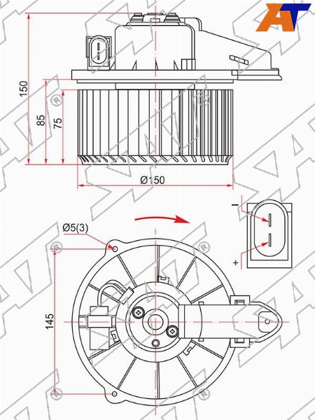 Мотор отопителя салона (Левый руль) Audi A6 97-05  / A6 allroad quattro 00-05