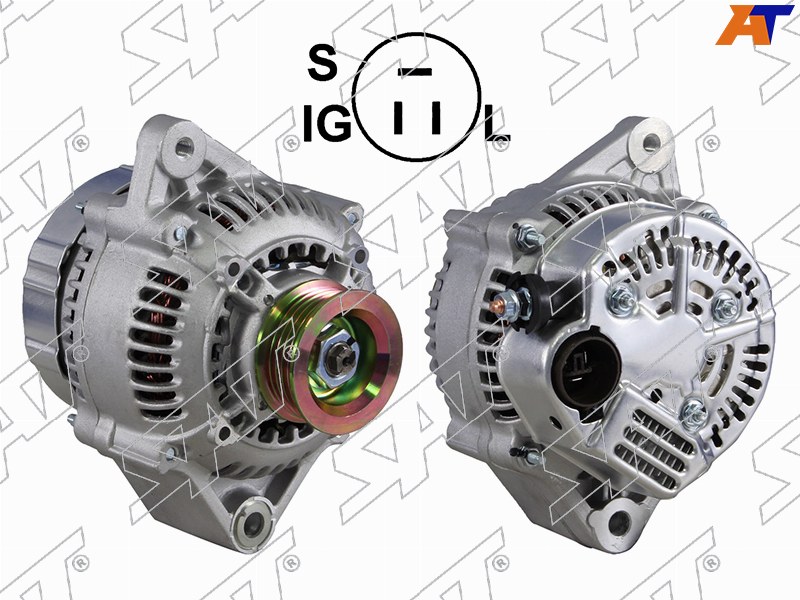 Генератор Toyota Corolla (E90,E100) 87-02 / Carina 88-92 (4 /5AFE 12V 80A)