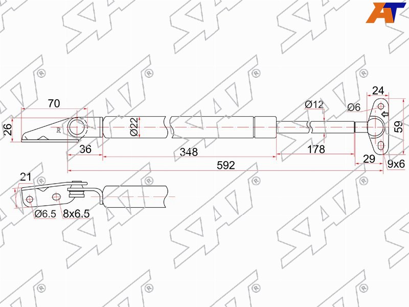 Амортизатор крышки багажника Toyota Corolla (E100) 91-02 (Справа)