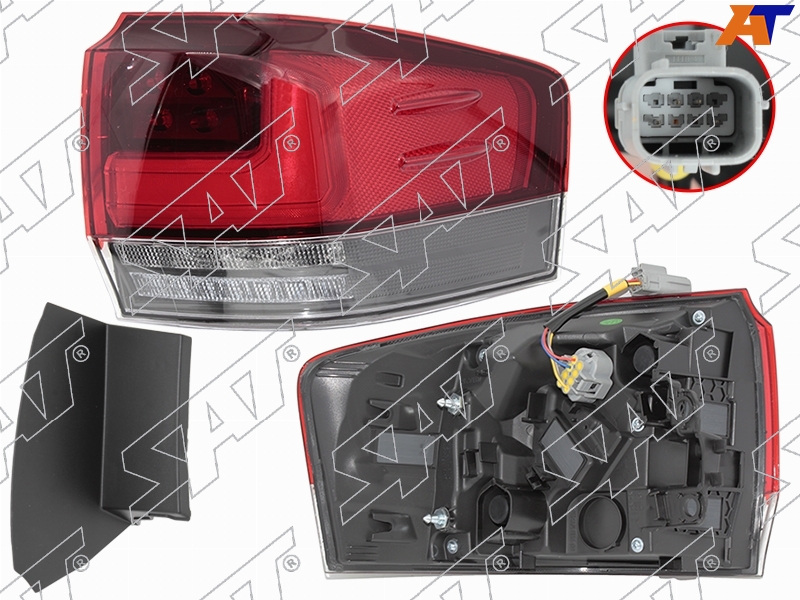 Фонарь задний Toyota Land Cruiser (J300) 21- (Справа / LED / динамический)