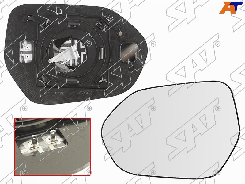 Полотно зеркала Toyota Camry Europe /Russia (XV70) 17-22 (Слева / Обогрев / сферическое)