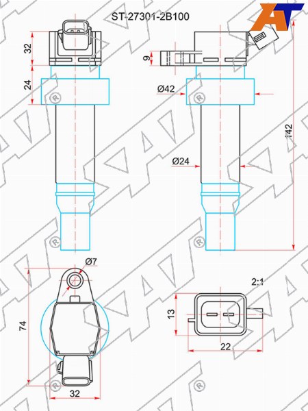 Катушка зажигания Hyundai ix35 09-15  / Tucson 09-21 G4FC;G4FD;G4FG