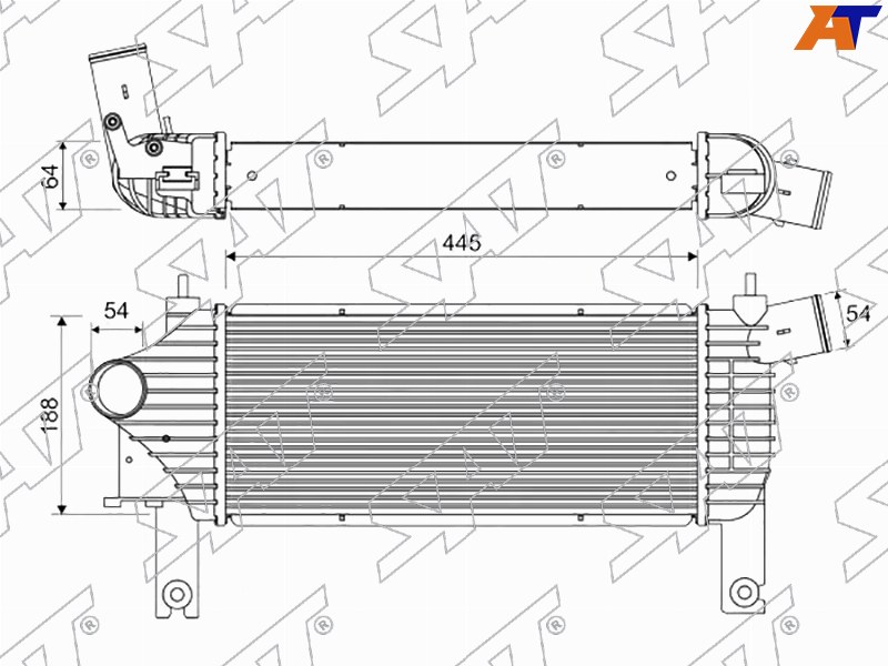 Интеркулер Nissan Pathfinder 04-14  / Navara 04-15
