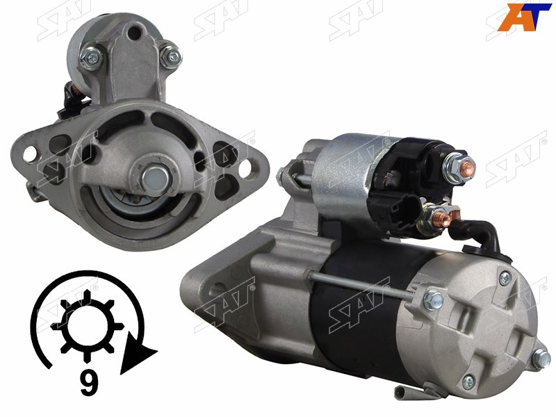 Стартер Toyota Caldina (T190) 92-02  / Corolla 91-02 (0,8 kW / Z=9)