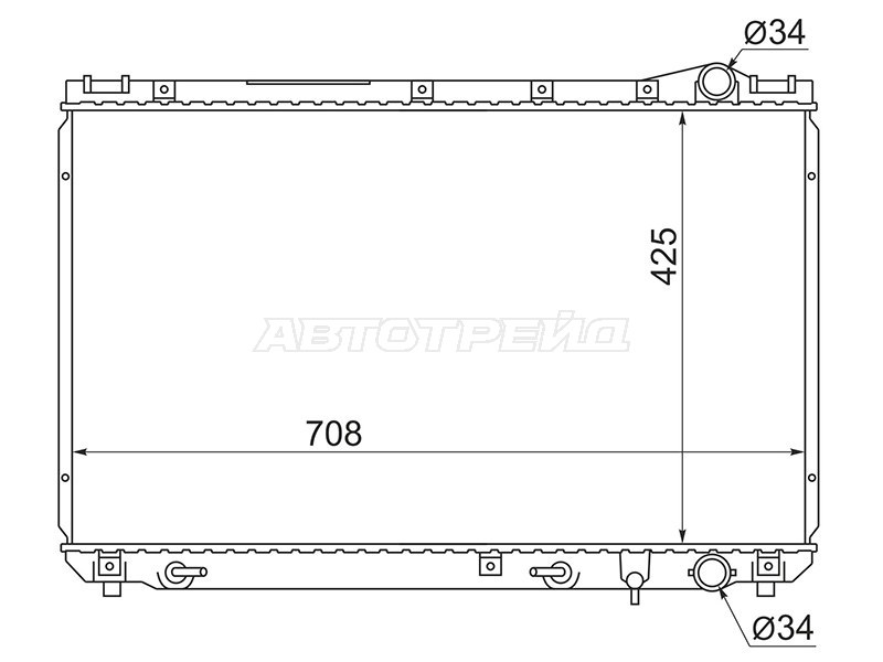 Радиатор Toyota Camry Europe /Russia (XV10) 91-96 / Camry UAE /USA 91-96