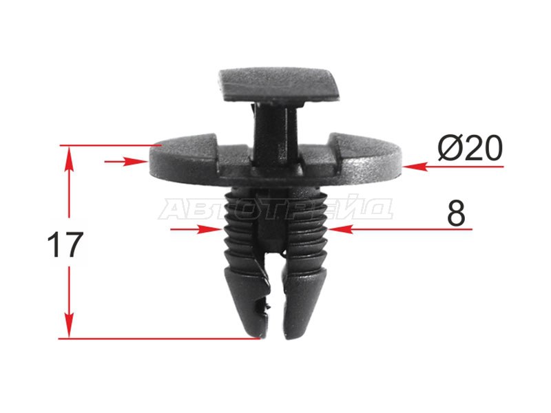 Клипса крепежная PEUGEOT /CITROEN /RENAULT (Продажа по 10шт)