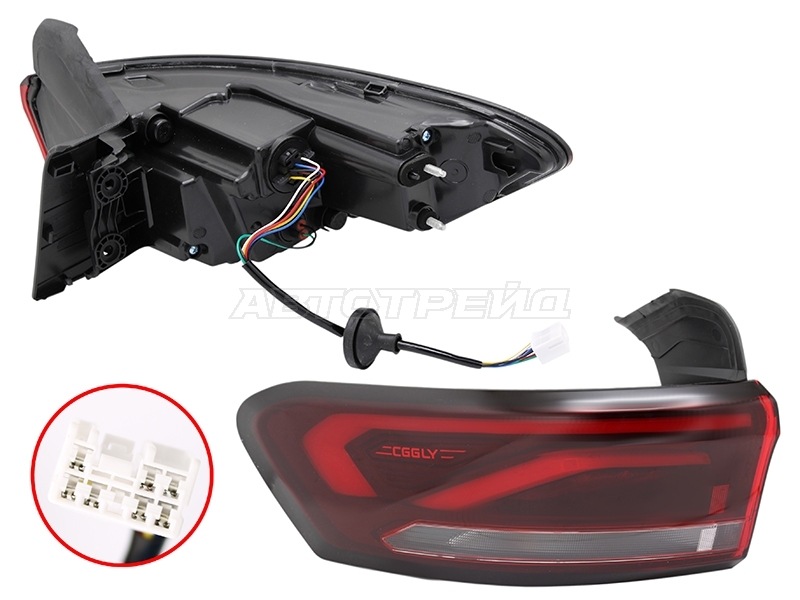 Фонарь задний Belgee S50 24-  / Geely Emgrand 21- (Слева / LED)