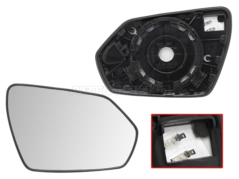 Полотно зеркала Hyundai Elantra 20- (Справа / Обогрев)