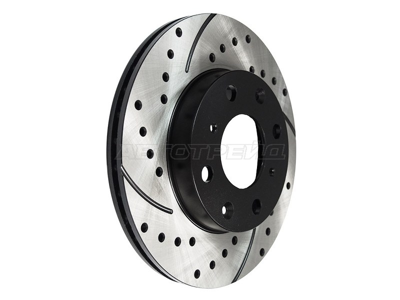 Комплект дисков тормозных передний перфорированные HONDA Fit /Jazz L13A GD1 01-, L13A GE6 07-