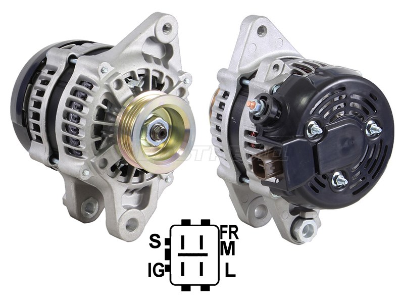 Генератор TOYOTA COROLLA 1.3 08-14 /FIELDER 1.5 00-06 /YARIS 1.5 07-13 1NZ /2NZFE 12V 80A