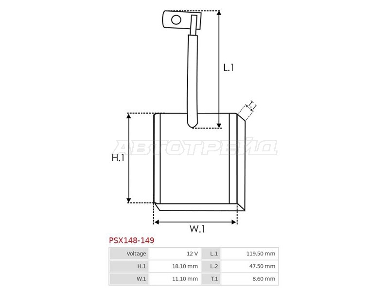 Щетка генератора /стартера 4 шт. AUDI A1 /A3 /S3 08-14 /SKODA FABIA /OCTAVIA /RAPID /SUPERB /YETI 08-15