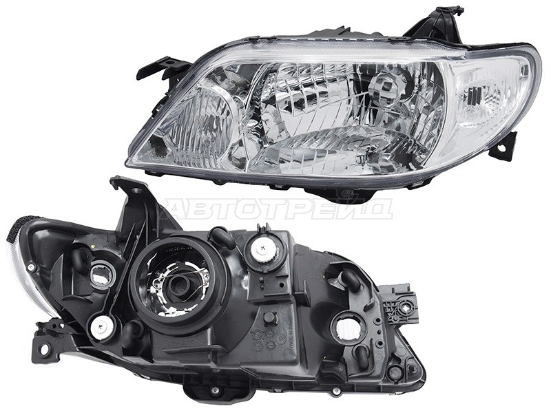 Фара Mazda 323 00-03  / Familia 00-03 (Слева / Галоген / Ручная регулировка)