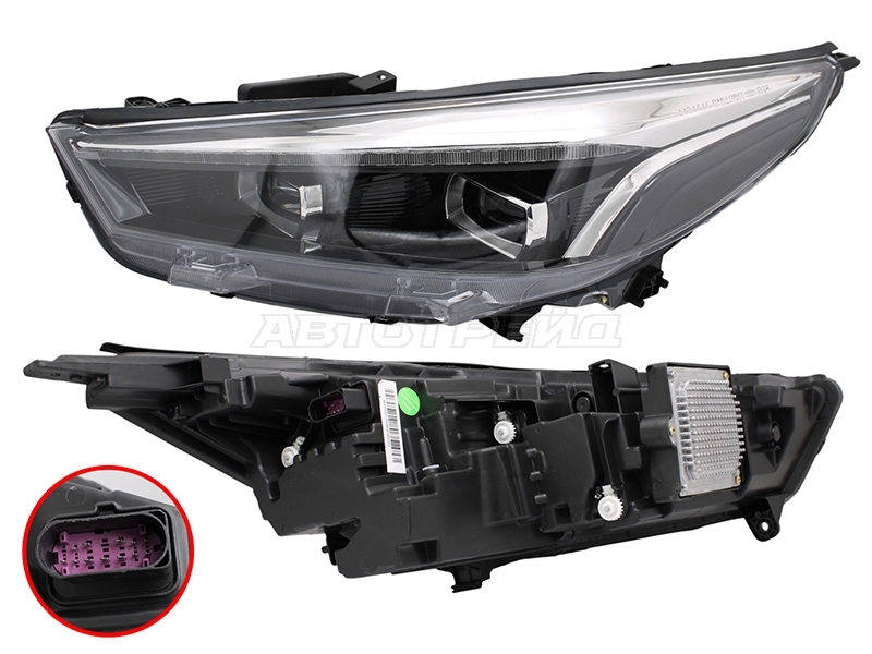 Фара JAC J7 20- (Слева / LED / С электрокорректором / Динамический поворот)