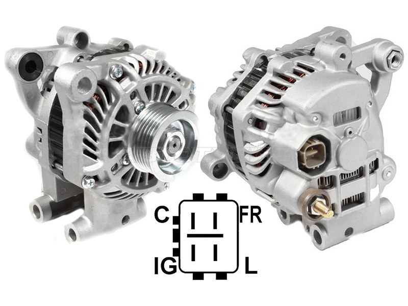 Генератор SUZUKI GRAND VITARA II 4x4 JT 2.4  09-15 /SX4 2.0 10- J24B 12V 80A (восстановленный)