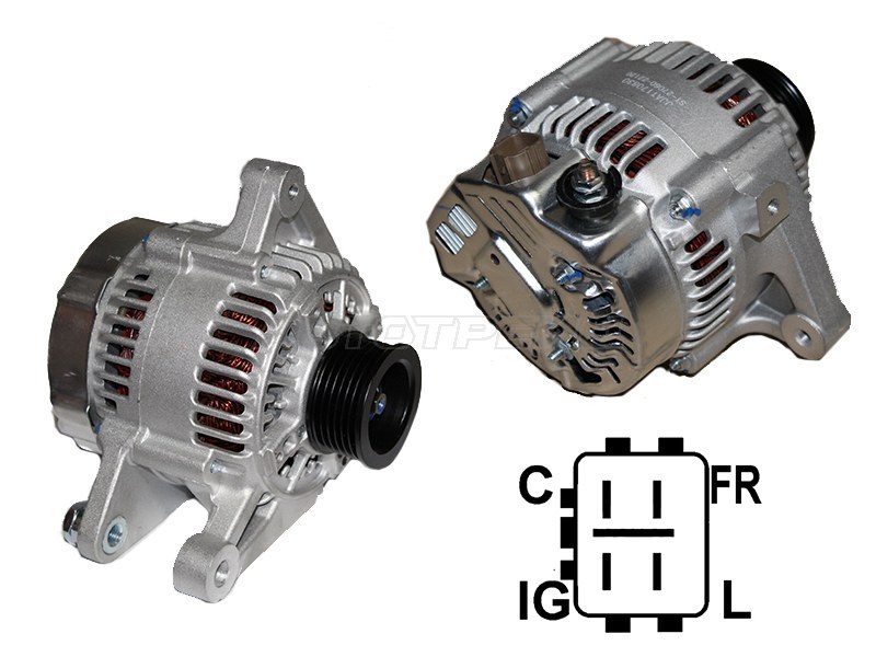 Генератор Toyota Allion (T240) 01-07 / Caldina 02-07 (1 /4ZZFE 12V 80A)