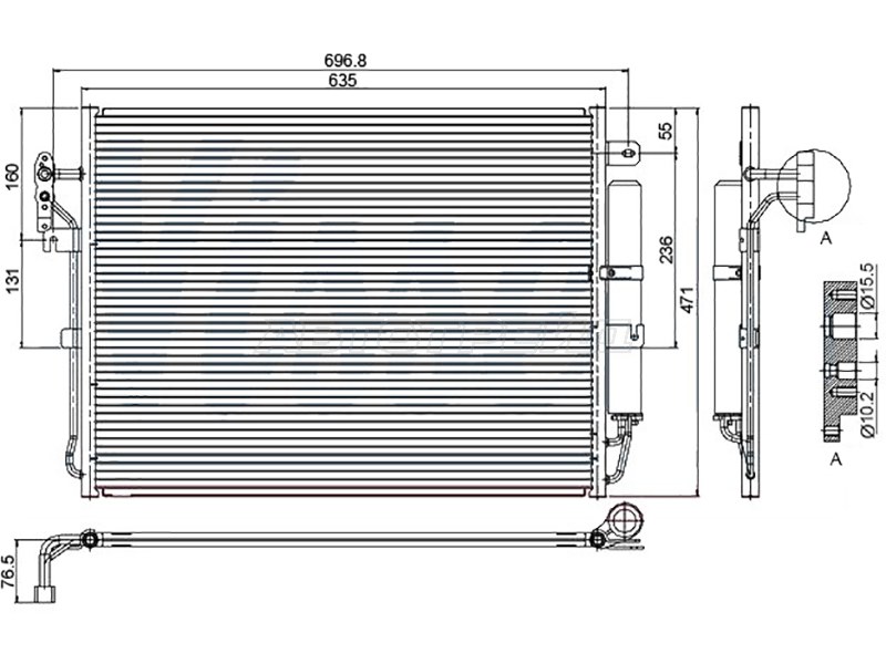 Радиатор кондиционера Land Rover Discovery 04-17  / Range Rover Sport 05-13