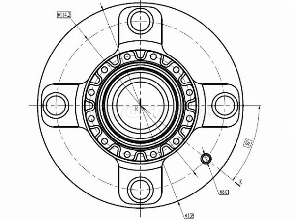 Ступичный узел Hyundai Elantra 00-09  / Matrix 01-10 (Справа=Слева / Сзади)