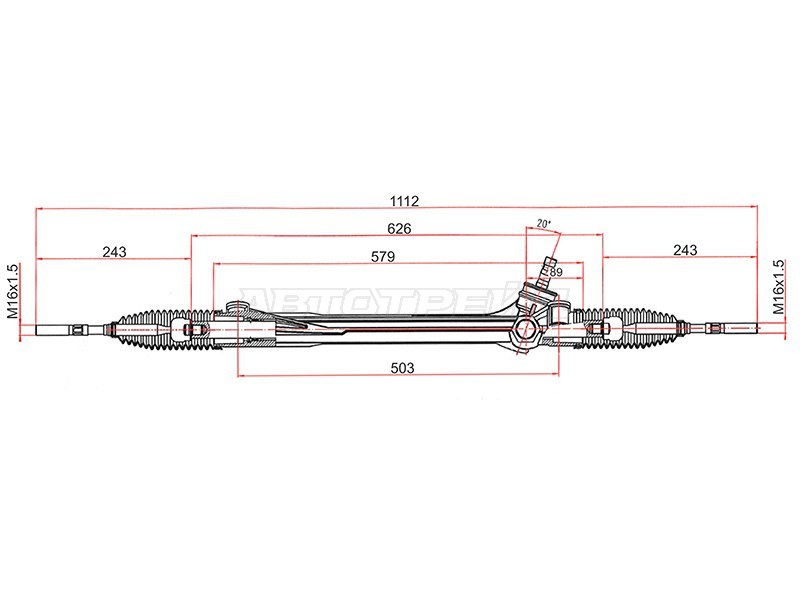 Рейка рулевая Toyota RAV4 (XA30) 05-13 / Vanguard 07-13 (правый руль)