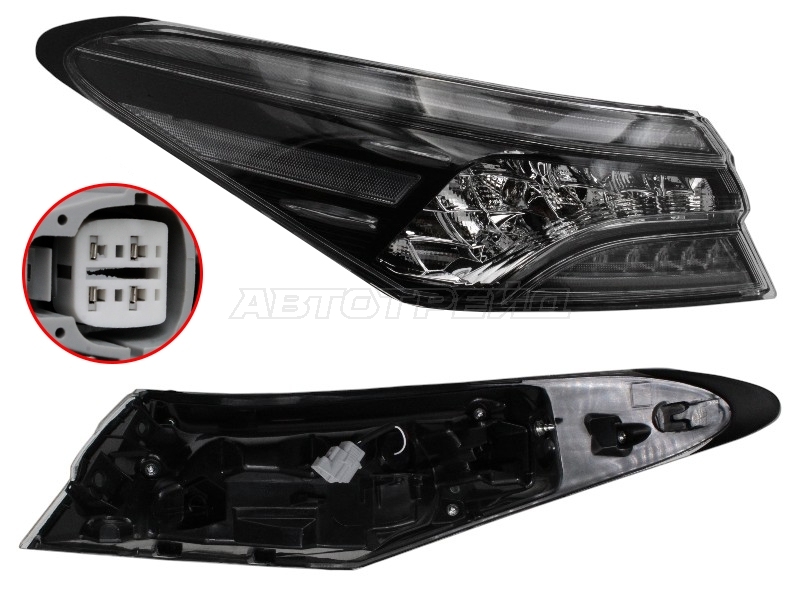 Фонарь задний Toyota Camry Europe /Russia (XV70) 17-22 (Слева / LED / Чёрный)